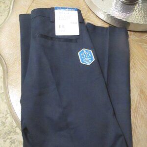 NEW Boys Haggar NO IRON Navy Dress Pants Size 18 SLIM Flat Front Uniform BCY8002